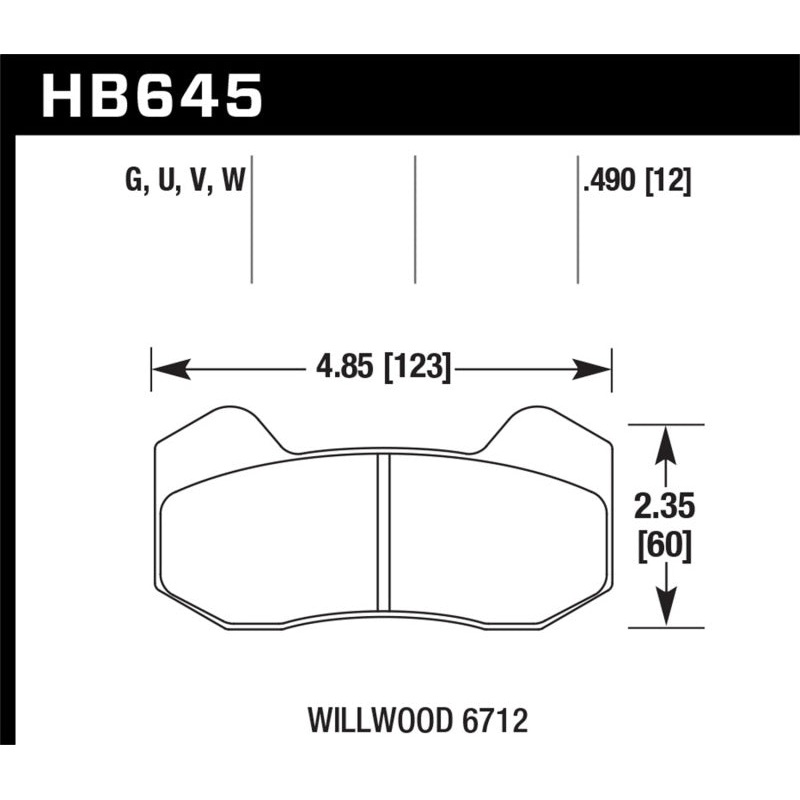Hawk Wilwood Type 6712 DTC-60 Brake Pads