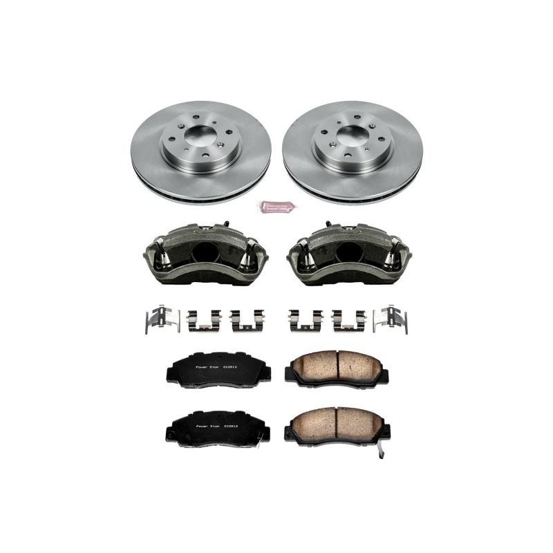 Power Stop Front Z17 Autospecialty Brake Kit w/ Calipers Honda Prelude 1992-1996 | KCOE1037