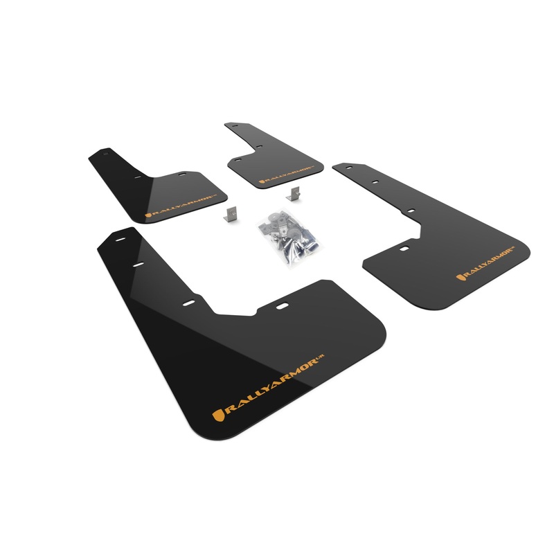 Rally Armor 22-23 Outback Wilderness Black Mud Flap Wild Orange Logo | MF76-UR-BLK/WOR