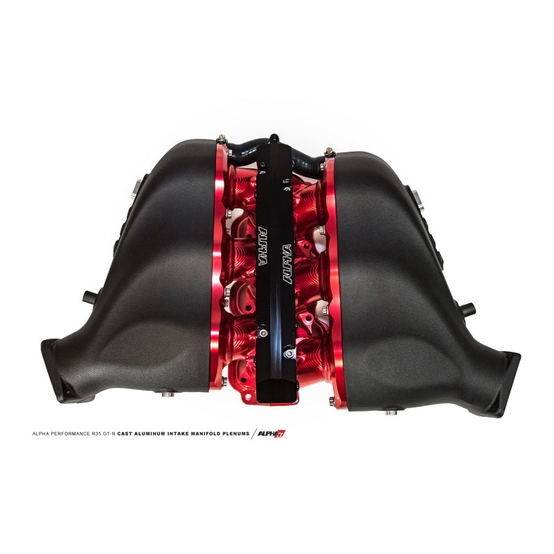 AMS Performance Nissan GT-R Alpha Cast Plenum/Billet Intake Manifold w/Secondary Fuel Rail – Blue