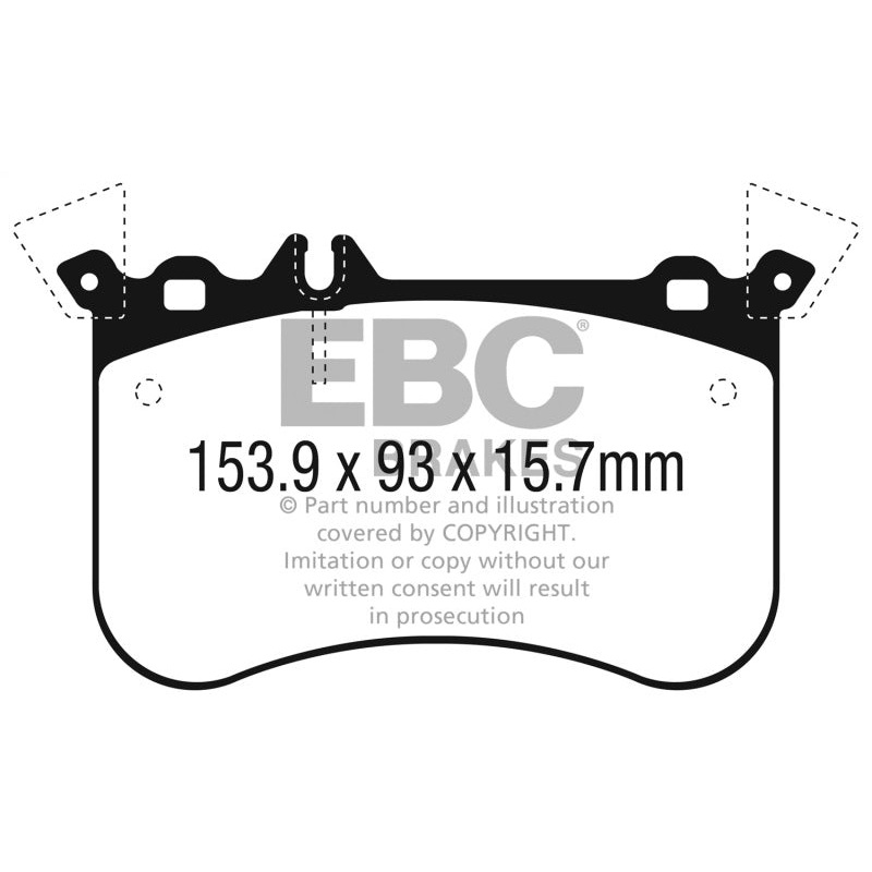 EBC 2014+ Mercedes-Benz CLA45 AMG 2.0L Turbo Redstuff Front Brake Pads