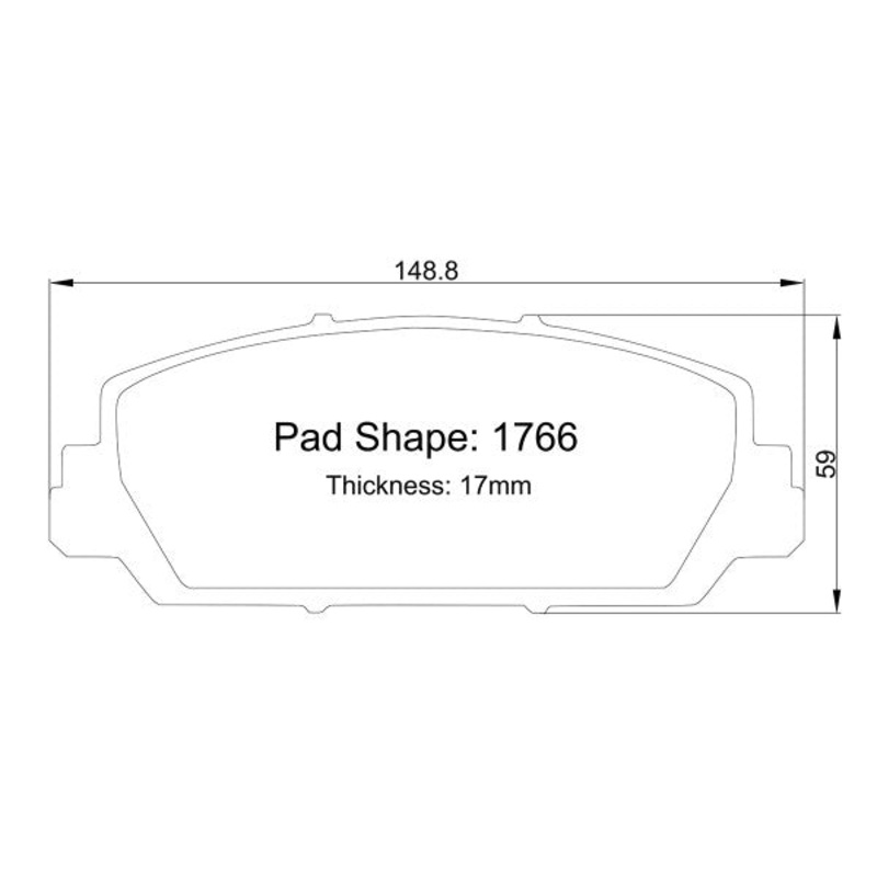 Paragon PBP634 Front Brake Pads 2016-2021 Honda Civic Non-Si 1.5T