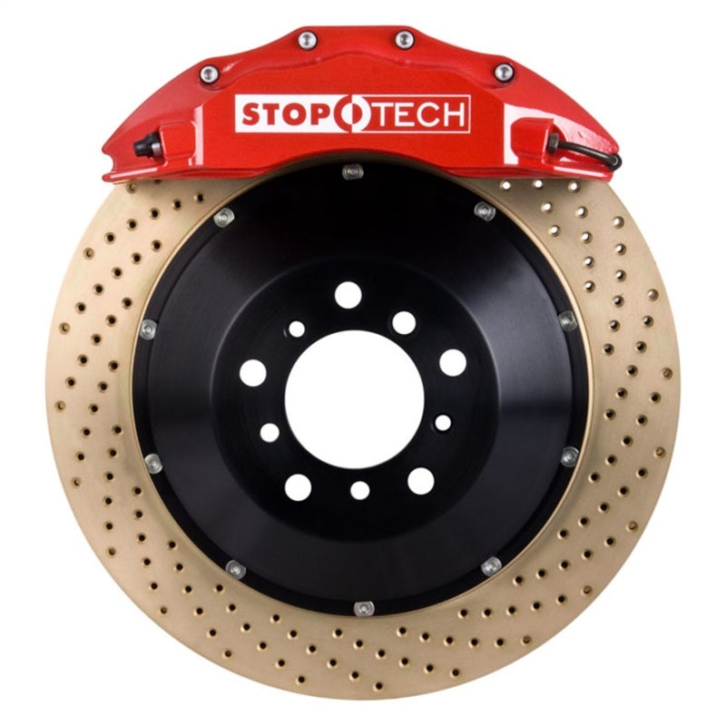 StopTech 06-09 Honda S2000 Red ST-60 Caliper 355x32mm Drilled Zinc Coated Rotors Front Big Brake Kit