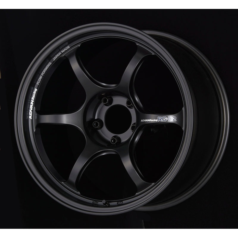 Advan RG-D2 17×8.0 +44 5-114.3 Semi Gloss Black Wheel
